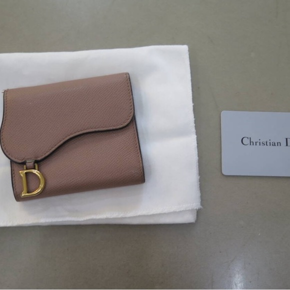Dior Saddle Grained Calfskin Card Holder Wallet - Picture 1 of 7